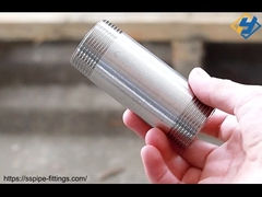 스테인리스 스틸 100MM 위생 주조 이중 배럴 니플 매끄러운 표면 용접 연결