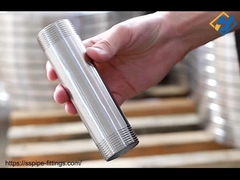 150MM 스레드 배럴  Nipples Forging 스테인리스 스틸 304 주문 제작 316 긴 파이프 남성 동등 둥근