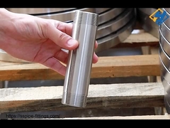 150MM 스테인리스 스틸 304 파이프 피팅 BSPT 주입 스테인리스 스틸 피팅 배럴  Nipple