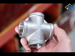 스테인리스 스틸 나사 파이프 피팅 316L 주조 스테인리스 스틸 BSP NPT 나사산 등 크로스 티