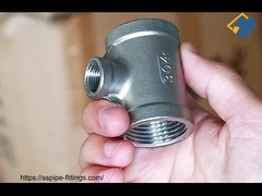 ANSI JIS DIN ASME 스테인리스 스틸 나사 파이프 피팅 NPT BSP BSPT 여성 스레드 줄이는 티