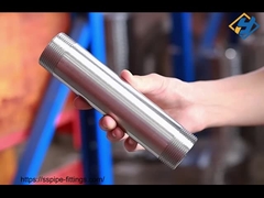 스테인리스 스틸 나사 파이프 피팅 Ss 304/316 스레드 엔드 롱 니플/배럴 파이프 니플