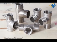 304/316L 스테인리스 스틸 수나사 티 파이프 피팅 (BSP, NPT 나사산)