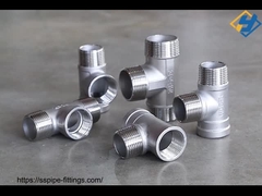 주식 펌프 펌프 융합 연결자 남성 동등 티 304 스테인레스 스틸 남성 가닥 연결