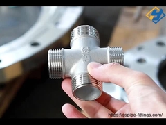 316/304 스테인리스 스틸 4면 외선 스레드 물 파이프 커넥터 가정용 크로스 스레드