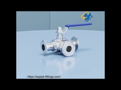 스테인리스 스틸 밸브 퀵 설치 삼방 볼 밸브 클램프 타입 3방 볼 밸브